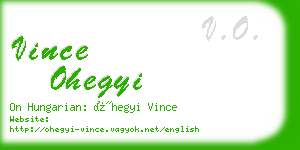 vince ohegyi business card